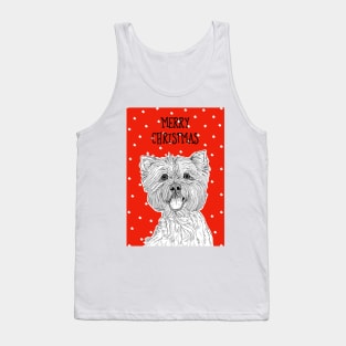 West Highland Terrier Christmas Greeting Tank Top